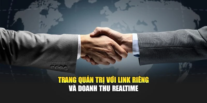 Trang quản trị với link riêng và doanh thu realtime